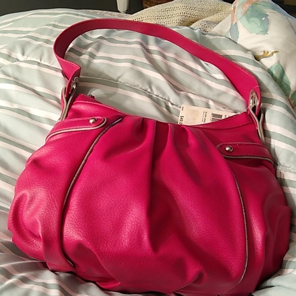 Nine&Co Hot Pink and Silver handbag - Picture 3 of 8